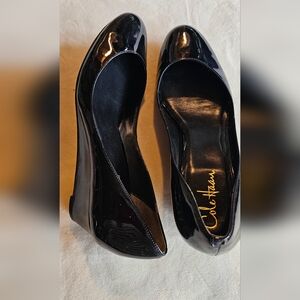 Cole Haan Glossy Black Wedges